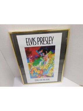 Elvis 76 Leroy Neiman Custom Framed Art Long Live the King Signed MM46